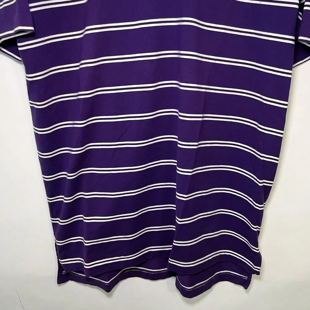 Polo Golf Ralph Lauren Polo Short Mens Size Medium Purple Striped Short Sleeve